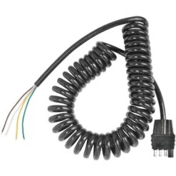 Wesbar 11' Coiled Flat Trailer End Wire Harness