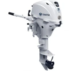 Tohatsu 20 HP Tiller Outboard Motor - MFS20 - 2024 -Sports Store 20 hp tiller outboard motor mfs20 2024 beluga white 15 rope 1