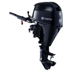 Tohatsu 25 HP Tiller Outboard Motor - MFS25 - 2024 -Sports Store 25 hp tiller outboard motor mfs25 2023 aqua marine blue 15 shaft mfs25ds 1