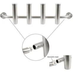 TACO 4-Pole Adjustable Transom Mount Fishing Rod Storage Rack - F31-3504BSA-1