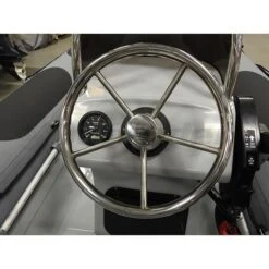 Defender 430 Fiberglass RIB 14' 1" Boat With Honda 40 HP Motor - BF40 - 2023 -Sports Store 430 rigid hull inflatable rib with honda bf40 grey 3