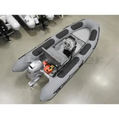 Defender 430 Fiberglass RIB 14' 1" Boat With Honda 40 HP Motor - BF40 - 2023 -Sports Store 430 rigid hull inflatable rib with honda bf40 grey 5