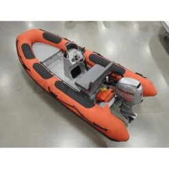 Defender 430 Fiberglass RIB 14' 1" Boat With Honda 40 HP Motor - BF40 - 2023 -Sports Store 430 rigid hull inflatable rib with honda bf40 red 4