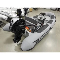 Defender 430 Fiberglass RIB 14' 1" Boat With Tohatsu 40 HP Motor - MFS40 - 2023 -Sports Store 430 rigid hull inflatable rib with tohatsu mfs40 grey 2