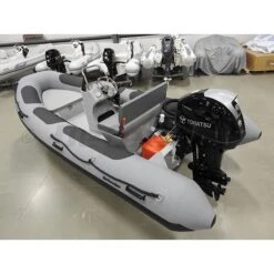 Defender 430 Fiberglass RIB 14' 1" Boat With Tohatsu 40 HP Motor - MFS40 - 2023 -Sports Store 430 rigid hull inflatable rib with tohatsu mfs40 grey 3