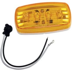 Wesbar #58 LED Clearance/Side Marker Light -Sports Store 58 led clearance side marker light amber with pigtail wires 401585kit