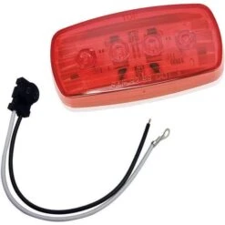 Wesbar #58 LED Clearance/Side Marker Light -Sports Store 58 led clearance side marker light red with pigtail wires 401586kit 1