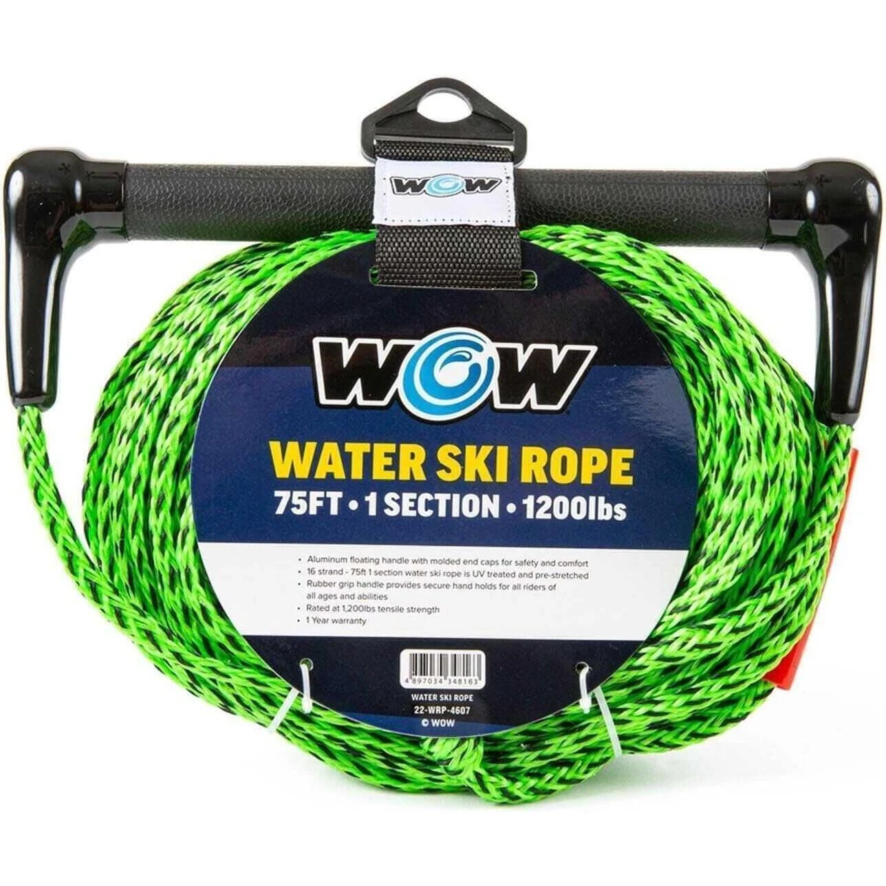 WOW Sports 75' 1-Section Ski Rope - 22-WRP-4607 1 WOW Sports 75' 1-Section Ski Rope - 22-WRP-4607