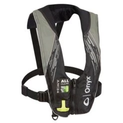 Onyx All Clear A/M-24 Automatic/Manual Inflatable Life Jacket/PFD -Sports Store all clear a m 24 automatic manual inflatable pfd life jacket grey 132200 701 004 21 1