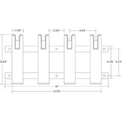 TACO Aluminum/Poly Fishing Rod Storage Rack -Sports Store aluminum poly fishing rod storage rack f31 3104bxz 1 2