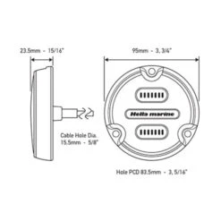 Hella Marine Apelo A1 Polymer RGB Underwater Light -Sports Store apelo a1 polymer white blue underwater light 016145001 3