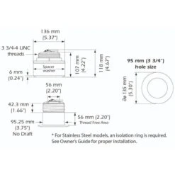 Airmar B175 Chirp-Ready Transducer - Bare Connector -Sports Store b175 chirp ready transducer bare connector 12 deg high 12 deg 2