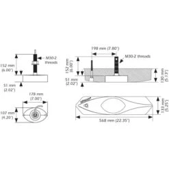 Airmar B285 Single Band Chirp-Ready Thru-Hull Transducer - 9-Pin Navico -Sports Store b285 single band chirp ready thru hull transducer 9 pin navico b285c hw 9n 3