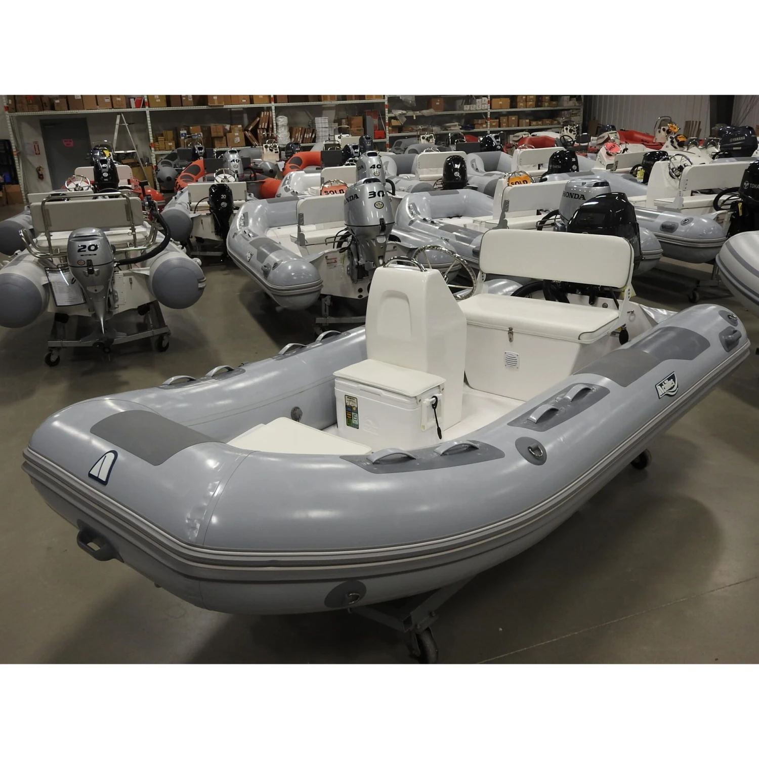 Achilles HB-385DX Fiberglass RIB 12' 8" Boat With Honda 40 HP Motor - BF40 - 2024 7 Achilles HB-385DX Fiberglass RIB 12' 8" Boat With Honda 40 HP Motor - BF40 - 2024 - Image 7