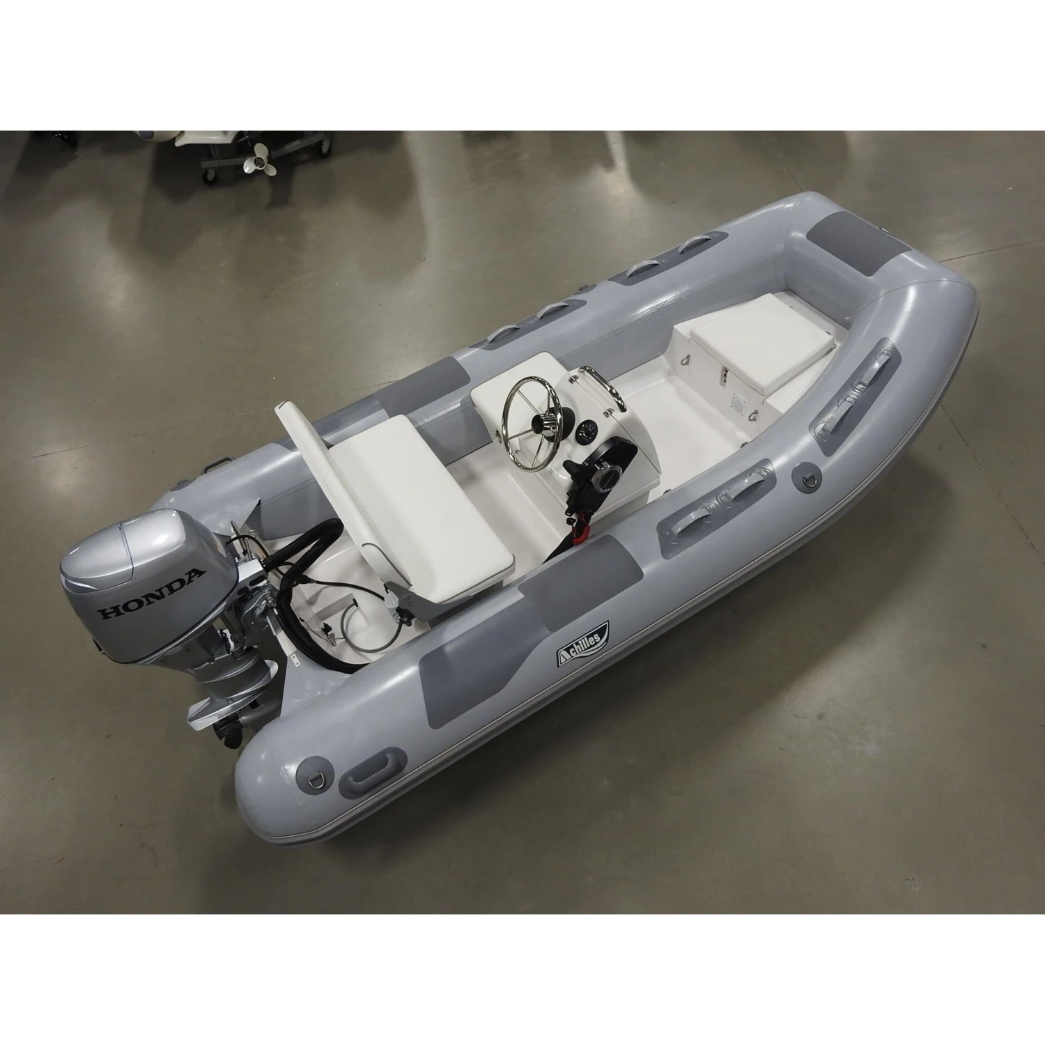 Achilles HB-385DX Fiberglass RIB 12' 8" Boat With Honda 40 HP Motor - BF40 - 2024 9 Achilles HB-385DX Fiberglass RIB 12' 8" Boat With Honda 40 HP Motor - BF40 - 2024 - Image 9
