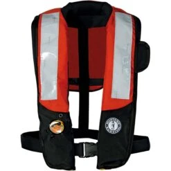Mustang Survival HIT High Visibility Automatic/Manual Life Jacket/PFD With SOLAS Relfective Tape - MD3183T2-33-0