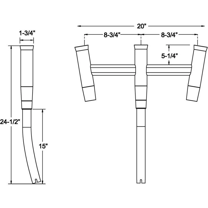 TACO Kite Fishing Rod Holder Cluster - F31-0770BSA-1 1 TACO Kite Fishing Rod Holder Cluster - F31-0770BSA-1
