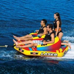 WOW Sports Laser 3-Person Towable Boat Tube - 23-WTO-4644 -Sports Store laser 3 person towable 23 wto 4644 4