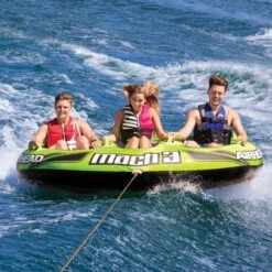 Airhead Mach 3-Person Inflatable Towable Boat Tube - AHM3-1 7 Airhead Mach 3-Person Inflatable Towable Boat Tube - AHM3-1 -Sports Store mach 3 person inflatable towable boat tube ahm3 1 4