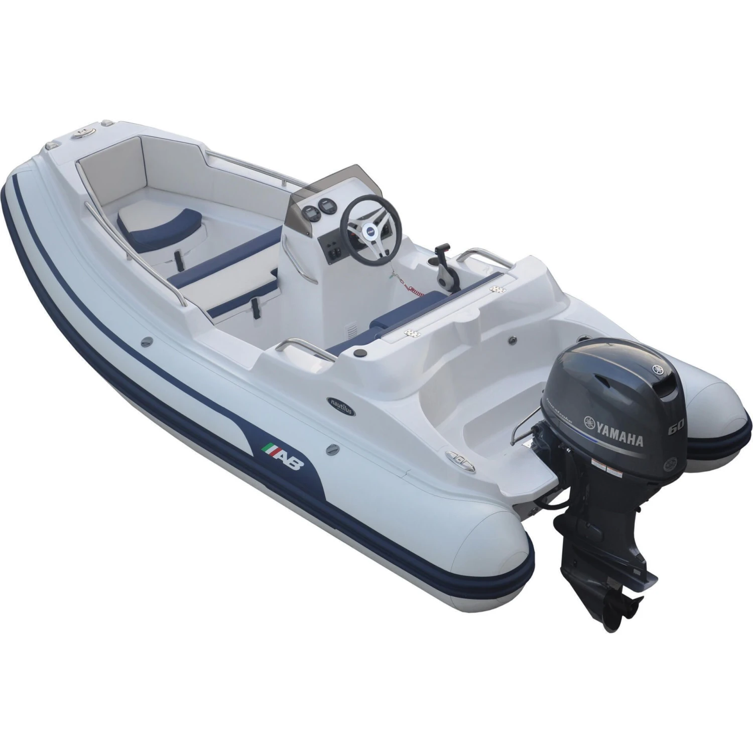 AB Inflatables Nautilus 13 DLX Fiberglass RIB 13' Boat With Yamaha 60 HP Motor - F60 - 2024 1 AB Inflatables Nautilus 13 DLX Fiberglass RIB 13' Boat With Yamaha 60 HP Motor - F60 - 2024