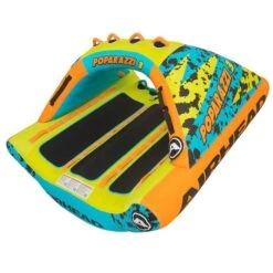 Airhead Poparazzi 3-Person Inflatable Towable Boat Tube - AHPZ-1750 -Sports Store poparazzi 3 person inflatable towable boat tube ahpz 1750 3