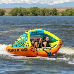 Airhead Poparazzi 3-Person Inflatable Towable Boat Tube - AHPZ-1750 -Sports Store poparazzi 3 person inflatable towable boat tube ahpz 1750 9