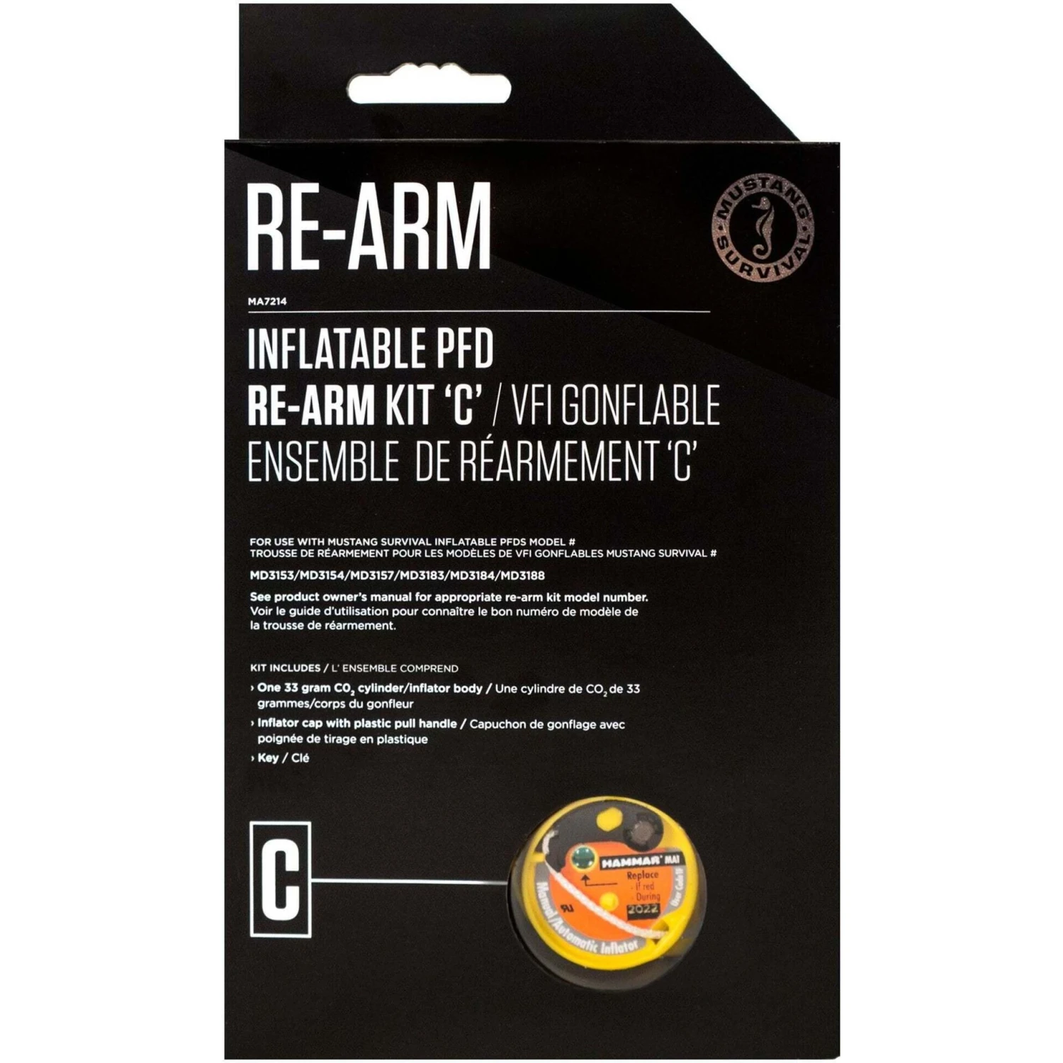 Mustang Survival Re-Arm Kit C - 33G Hammar Auto-Hydrostatic - MA7214-0-0 1 Mustang Survival Re-Arm Kit C - 33G Hammar Auto-Hydrostatic - MA7214-0-0
