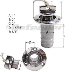 Achilles Stainless Drain Plug And Sleeve - C443B -Sports Store stainless drain plug and sleeve c443b 7