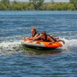 Airhead Stunt Flyer 2-Person Inflatable Towable Boat Tube - AHFL-1651D -Sports Store stunt flyer 2 person inflatable towable boat tube ahfl 1651d 9