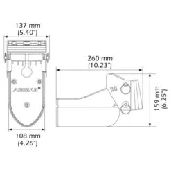 Airmar TM185 Chirp-Ready Transom Mount Transducer - Bare Connector -Sports Store tm185 chirp ready transom mount transducer bare connector tm185c hw 0 3