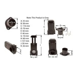 Defender Transom Slide Bailer For Inflatable Boats -Sports Store transom slide bailer for inflatable boats gray dp018 5